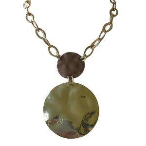 Vintage Bill Blass Geometric Gold& Copper Necklace